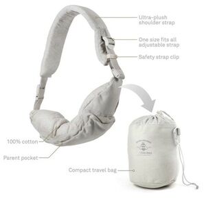 Kids-Baby humble bee gray sling bag